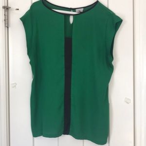 EUC emerald keyhole dress top sz L